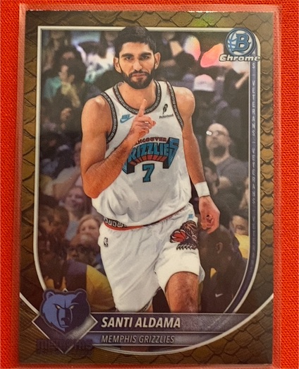 2025-26 Bowman Chrome #BCV-200 Santi Aldama — front