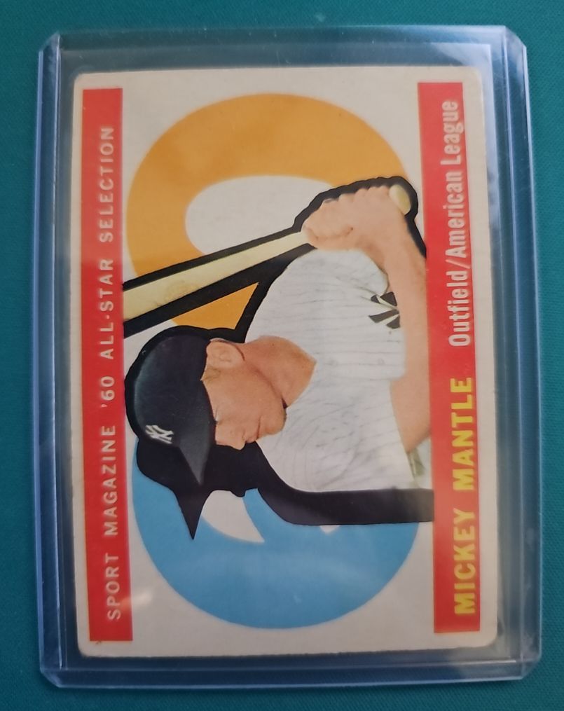 1960 Topps #563 Mickey Mantle Sport Magazine All Star — front