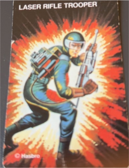 1986 Hasbro GI Joe #3 Laser Rifle Trooper — front