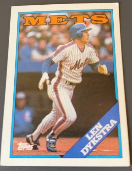 1988 Topps #655 Len Dykstra — front