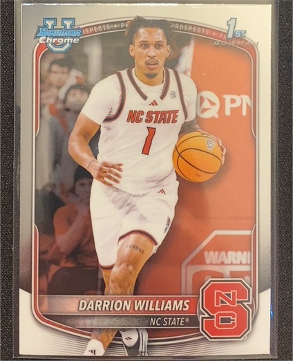 2025-26 Bowman Basketball Prospects Chrome #BCP-36 Darrion Williams — front