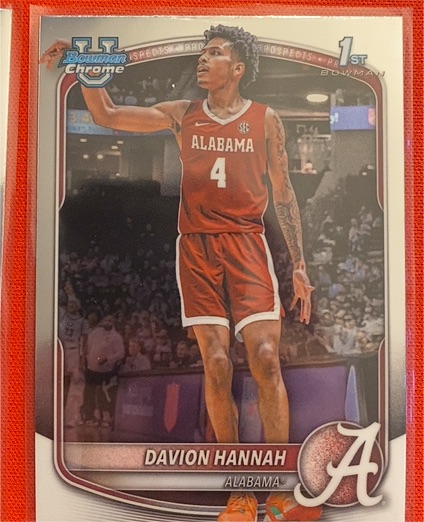 2025-26 Bowman Chrome #BCP-46 Davion Hannah — front