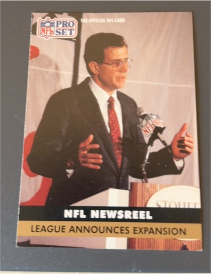 1991 Pro Set #686 League Announces Expansion Paul Tagliabue — front