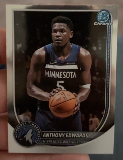 2025-26 Bowman Chrome #BCV-103 Anthony Edwards — front