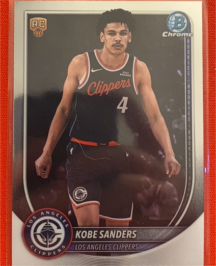2025-26 Bowman Chrome #BCV-47 Kobe Sanders — front