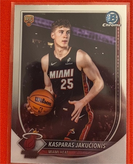 2025-26 Bowman Chrome #BCV-20 Kasparas Jakučionis — front