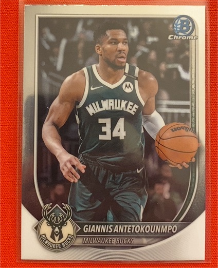 2025-26 Bowman Chrome #BCV-80 Giannis Antetokounmpo — front