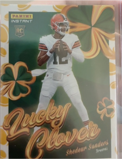2025 Panini Instant #20 Shedeur Sanders Lucky Clover — front