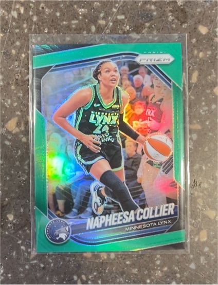 2025 Panini Prizm WNBA #8 Napheesa Collier Green Prizm Minnesota Lynx — front