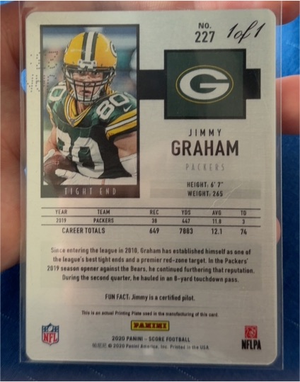 2020 Panini Score Football #227 Jimmy Graham — front