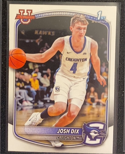 2025-26 Bowman Basketball Prospects 1st Bowman #BPP-17 Josh Dix — front