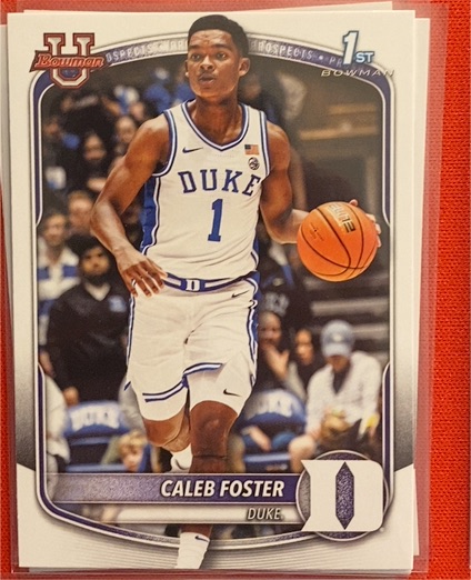 2025-26 Bowman Basketball Prospects #BPP-100 Caleb Foster — front