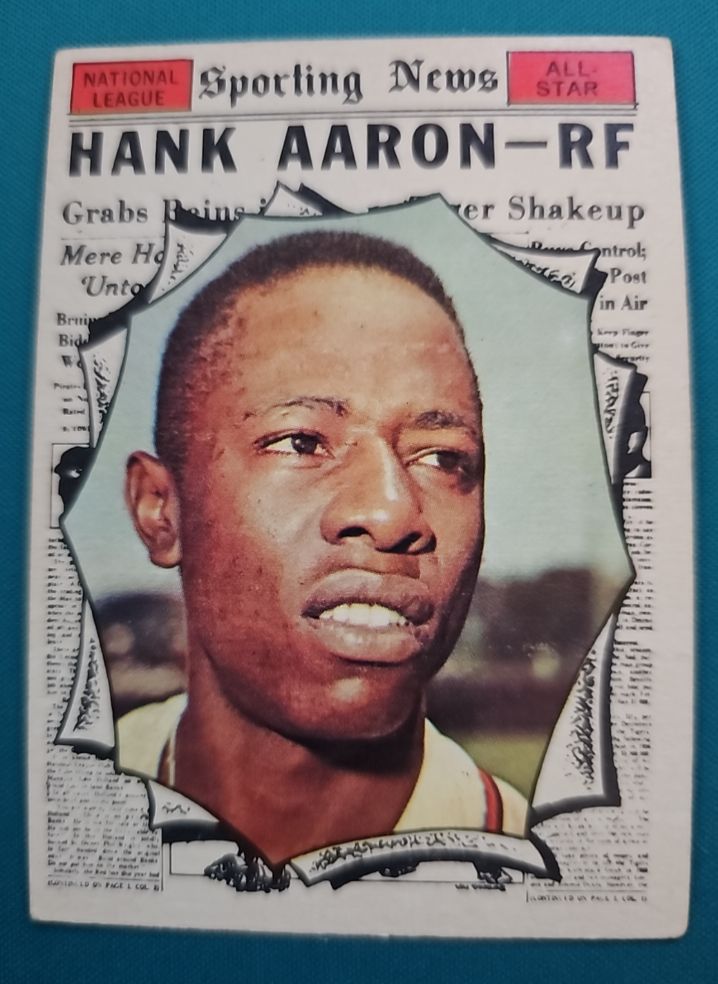 1961 Topps High Number #577 Hank Aaron Sporting News All-Star — front