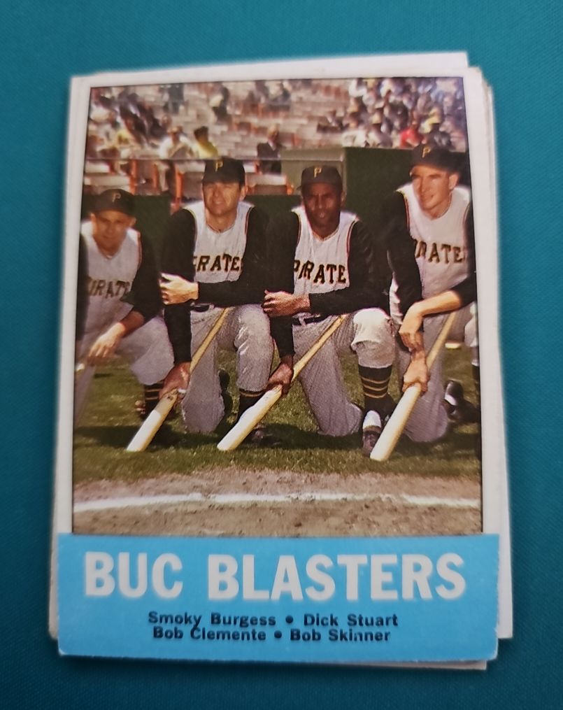 1963 Topps #18 Buc Blasters Smoky Burgess Dick Stuart Bob Clemente Bob Skinner — front