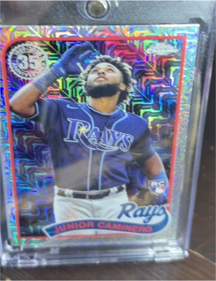 2024 Topps Series 2 1989 Topps Chrome Silver Pack Mojo #2T89C-63 Junior Caminero — front