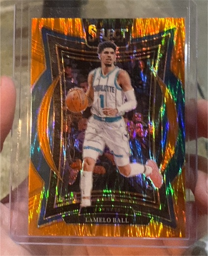 2024-25 Panini Select #31 LaMelo Ball Orange Flash Prizm — front