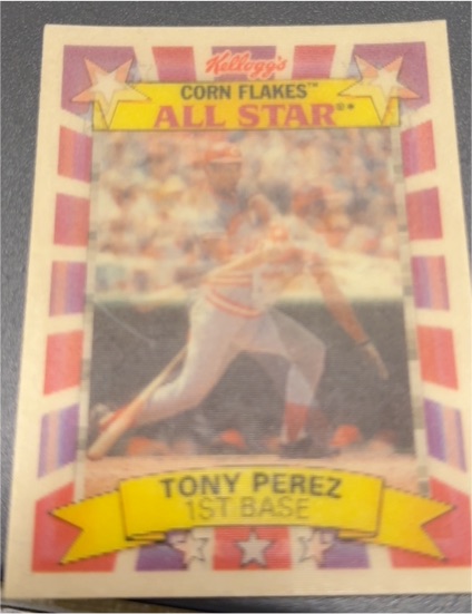 1992 Kellogg's Corn Flakes All-Stars #2 Tony Perez — front
