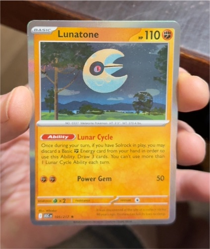 2022 Pokémon Mega Evolution #074 Lunatone — front