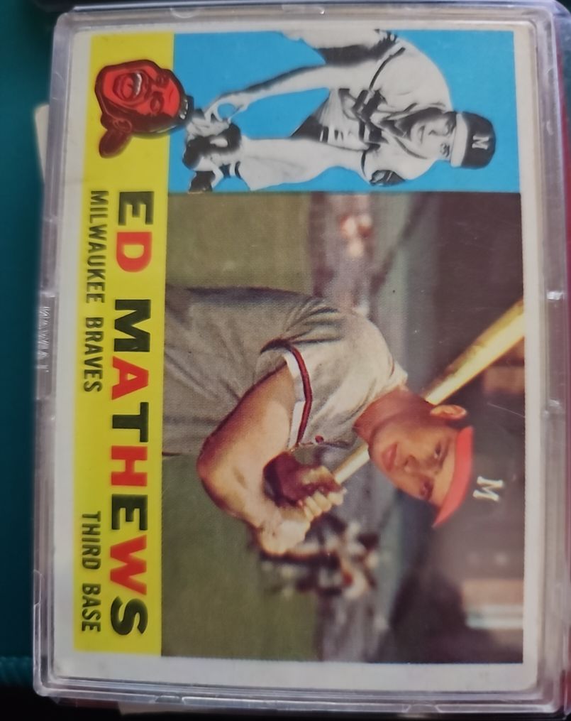 1960 Topps #420 Ed Mathews — front