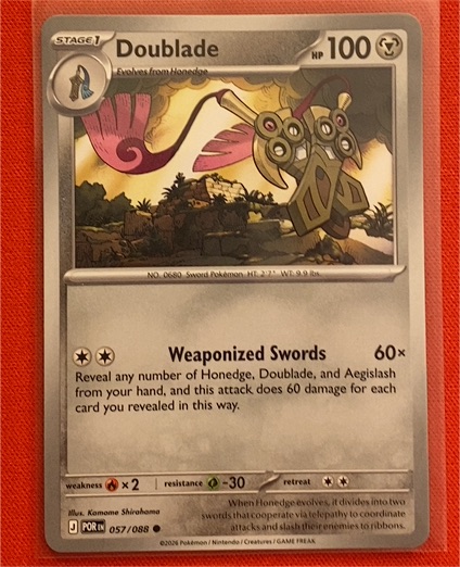 2026 Pokémon Perfect Order #057 Doublade — front
