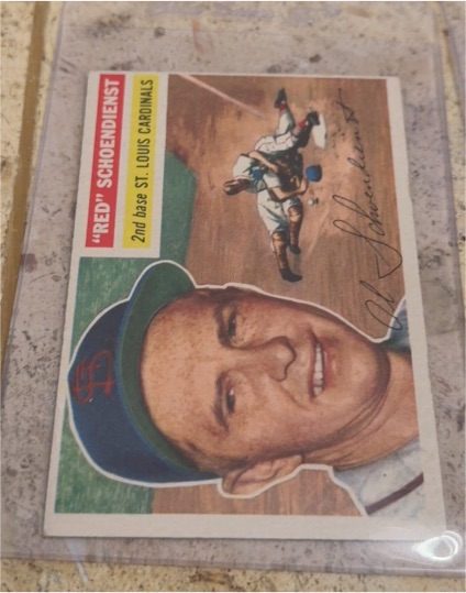 1956 Topps #165 Red Schoendienst — front