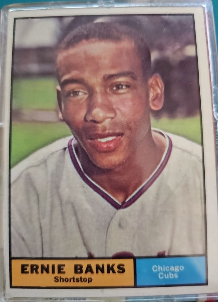 1961 Topps #350 Ernie Banks — front