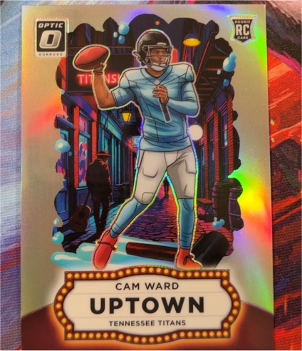 2025 Panini Donruss Optic #6 Cam Ward Uptown Tennessee Titans Rookie — front