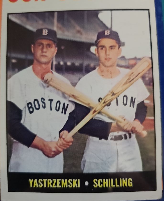 1964 Topps #182 Sox Sockers Carl Yastrzemski Chuck Schilling — front