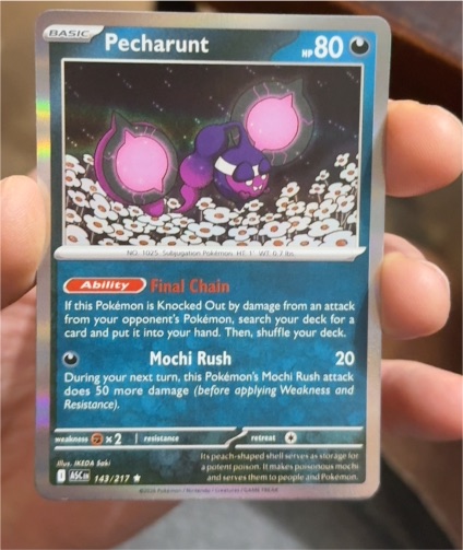2022 Pokemon Ascended Heroes #143 Pecharunt — front