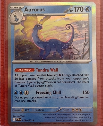 2026 Pokémon #024 Aurorus — front