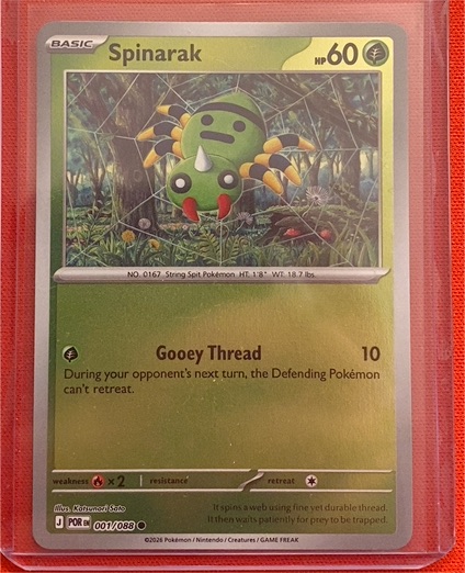 2026 Pokémon TCG Perfect Order #001 Spinarak — front