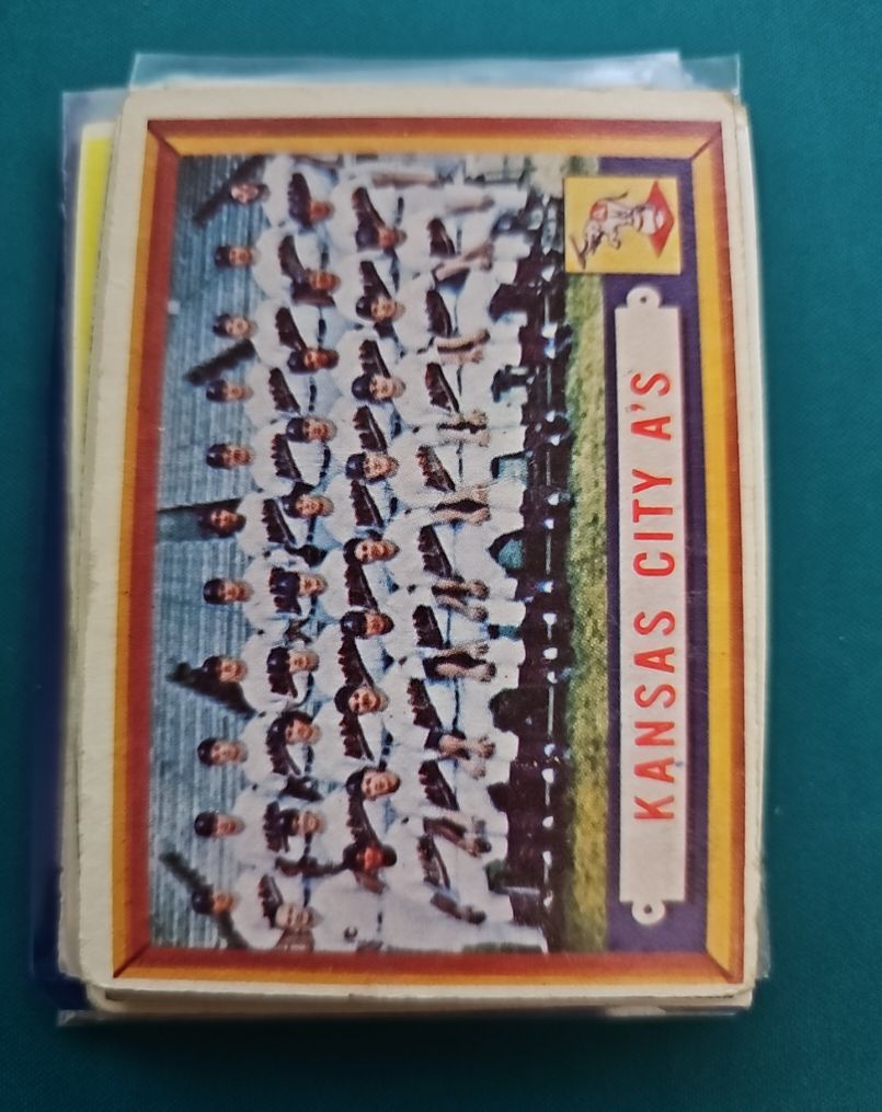 1957 Topps #204 Kansas City Athletics Team Card — front