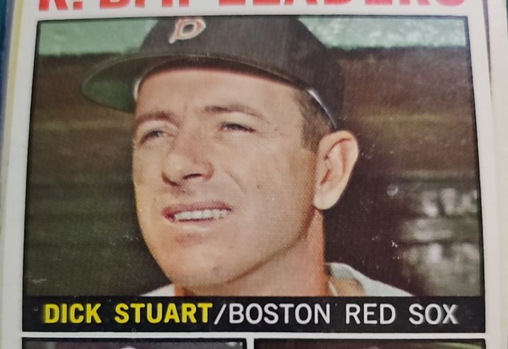 1964 Topps #12 1963 American League RBI Leaders Dick Stuart — front