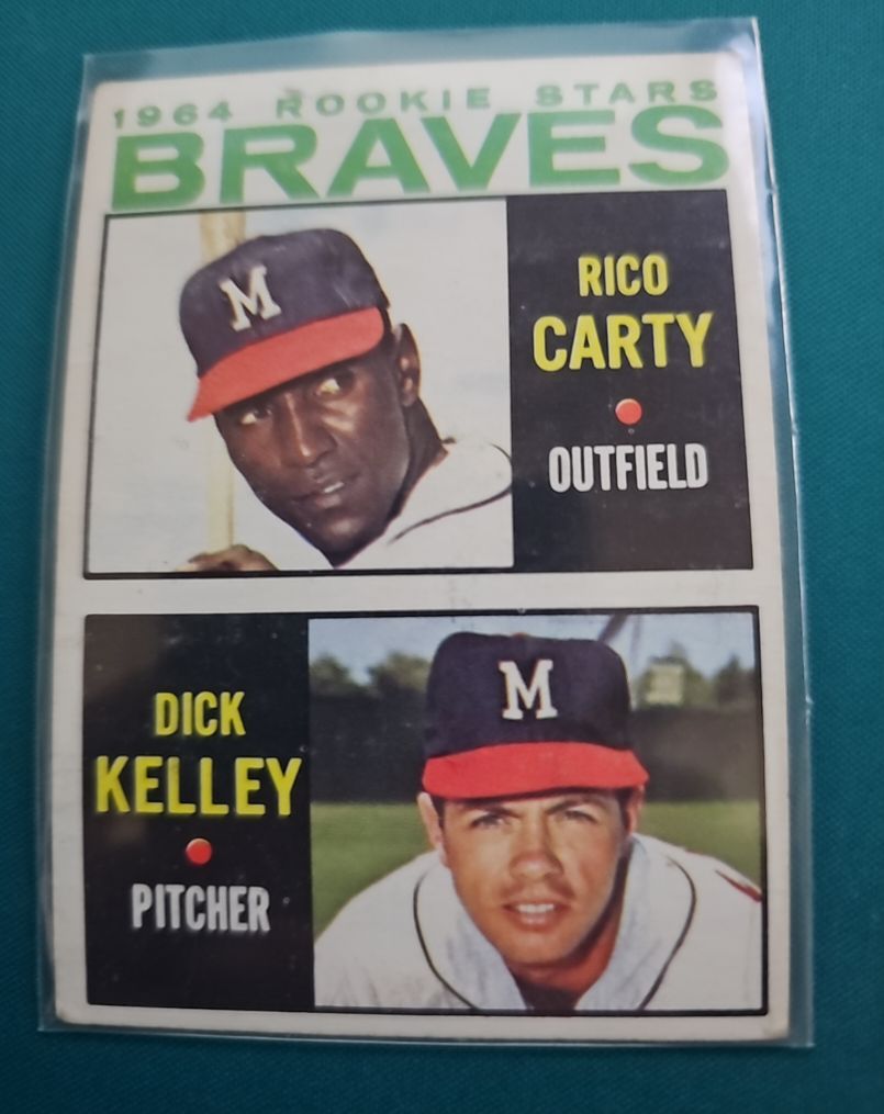 1964 Topps #476 Rico Carty / Dick Kelley Braves Rookie Stars — front