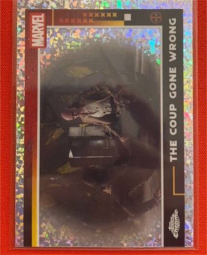 2025 Topps Chrome Deadpool #86 The Coup Gone Wrong Mini-Diamond Refractor — front
