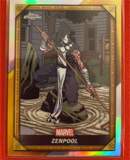 2025 Topps Chrome Deadpool #CB-24 Zenpool Comic Book Gold — front
