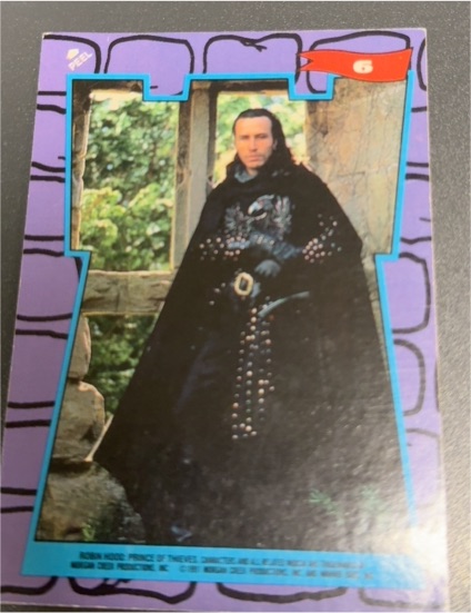 1991 Topps Robin Hood Prince of Thieves Sticker #6 Guy of Gisborne — front