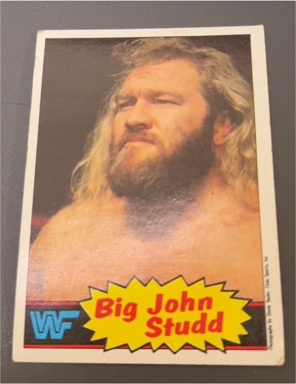 1985 Topps WWF #12 Big John Studd — front