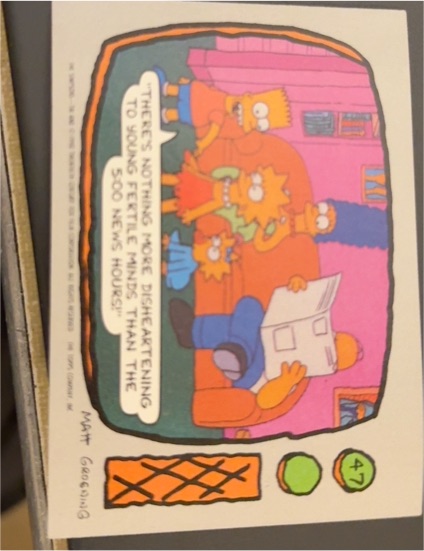 1990 Topps The Simpsons #47 There's Nothing More Disheartening — front