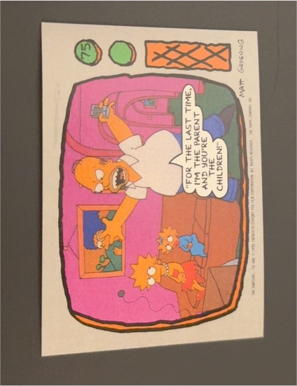 1990 Topps The Simpsons #75 Homer Simpson — front