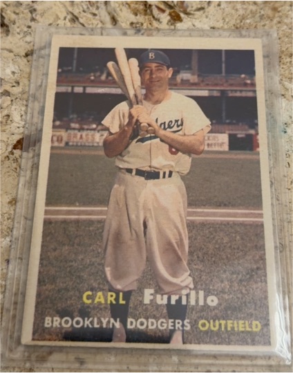 1957 Topps #45 Carl Furillo — front