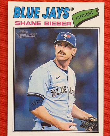 2026 Topps Heritage #210 Shane Bieber — front