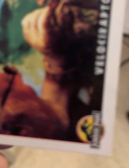 1993 Topps Jurassic Park #85 Raptor Hatchling — front