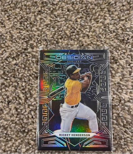 2023 Panini Chronicles Rickey Henderson Obsidian — front