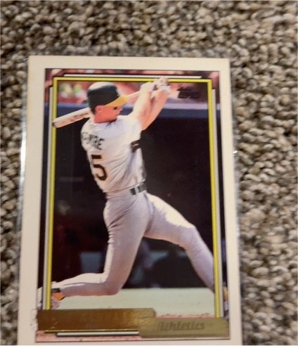 1992 Topps #450 Mark McGwire — front