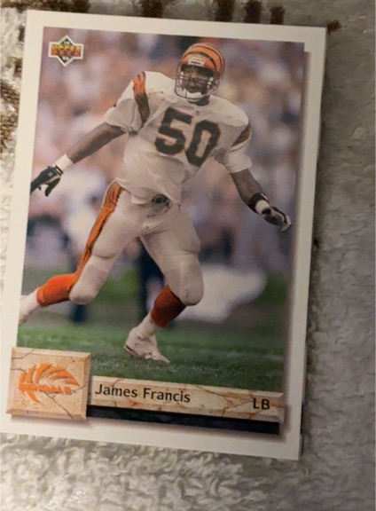 1992 Upper Deck #221 James Francis Cincinnati Bengals — front