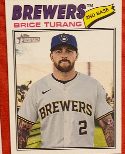 2026 Topps Heritage #325 Brice Turang — front