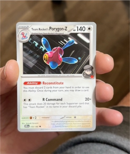 2025 Pokémon SV10 Destined Rivals #155 Team Rocket's Porygon-Z — front