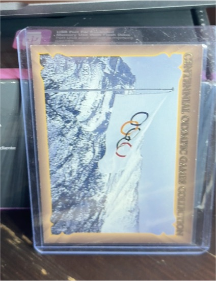 1996 Collect-A-Card Centennial Games #73 IOC Olympic Flag — front