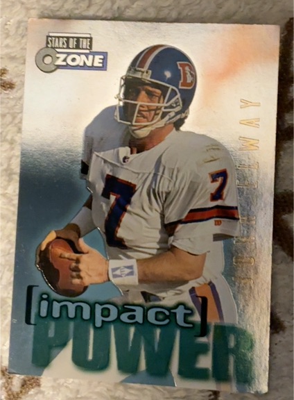 1995 Skybox Impact #IP24 John Elway Impact Power — front